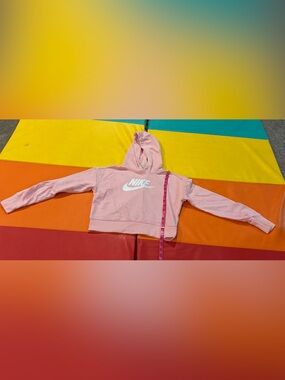 Nike Kids Light Pink Pullover Hoodie with White Logo